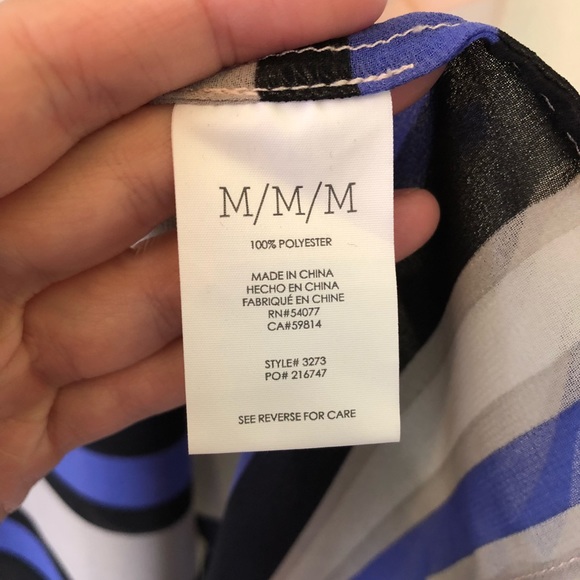 CAbi Underline Stripe blouse 3273 size medium - Picture 5 of 7